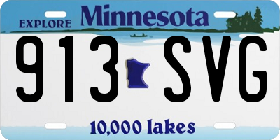 MN license plate 913SVG