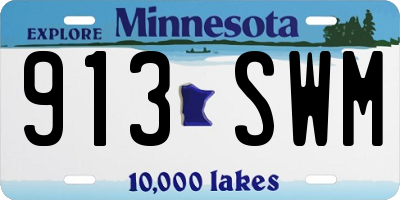 MN license plate 913SWM