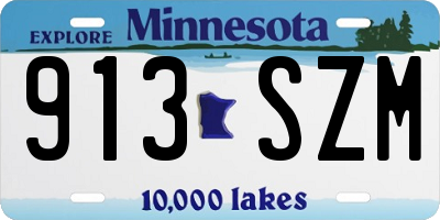 MN license plate 913SZM