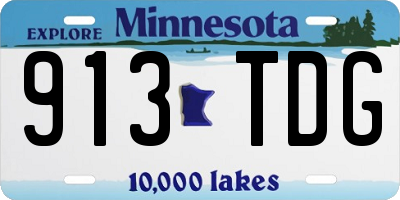 MN license plate 913TDG