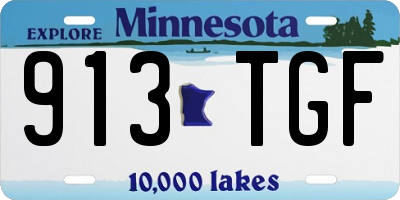 MN license plate 913TGF