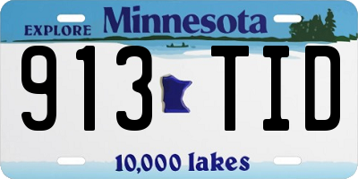 MN license plate 913TID