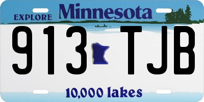 MN license plate 913TJB