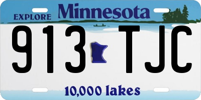 MN license plate 913TJC