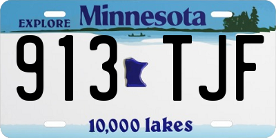 MN license plate 913TJF