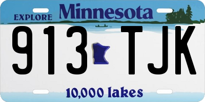 MN license plate 913TJK