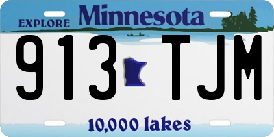MN license plate 913TJM
