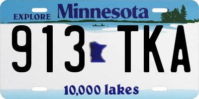 MN license plate 913TKA