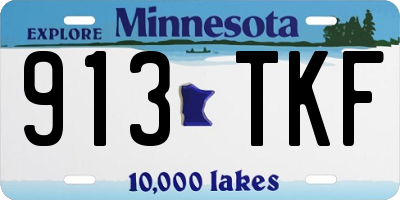 MN license plate 913TKF