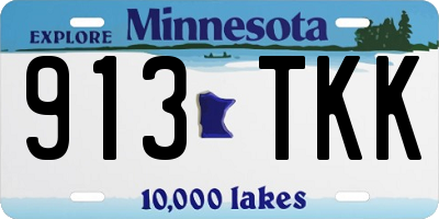 MN license plate 913TKK