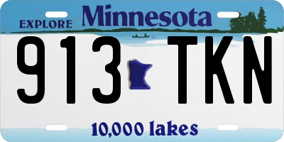MN license plate 913TKN