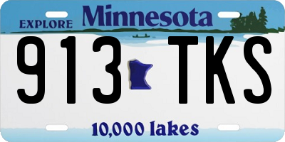 MN license plate 913TKS
