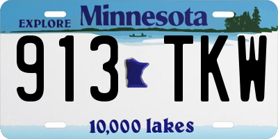 MN license plate 913TKW
