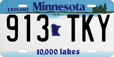 MN license plate 913TKY