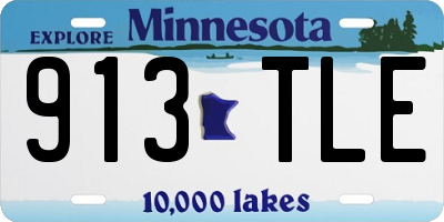 MN license plate 913TLE