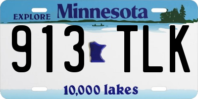 MN license plate 913TLK