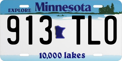 MN license plate 913TLO