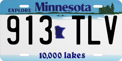 MN license plate 913TLV