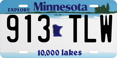 MN license plate 913TLW