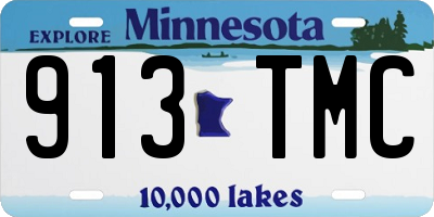 MN license plate 913TMC
