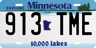 MN license plate 913TME