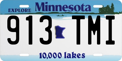 MN license plate 913TMI