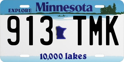MN license plate 913TMK