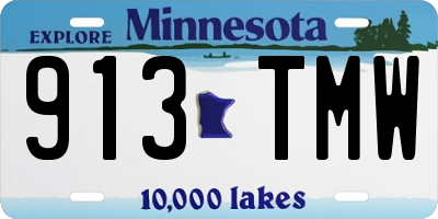 MN license plate 913TMW