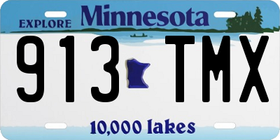 MN license plate 913TMX