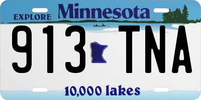 MN license plate 913TNA