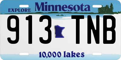 MN license plate 913TNB