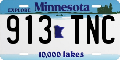 MN license plate 913TNC