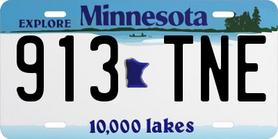 MN license plate 913TNE