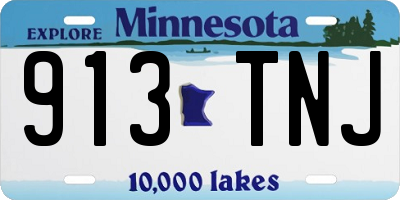 MN license plate 913TNJ