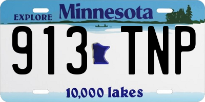 MN license plate 913TNP