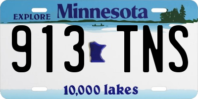 MN license plate 913TNS