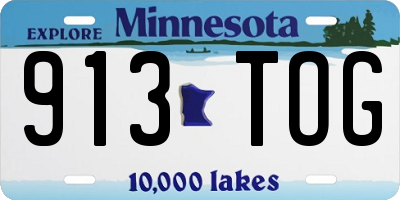 MN license plate 913TOG