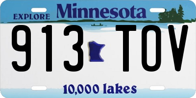 MN license plate 913TOV