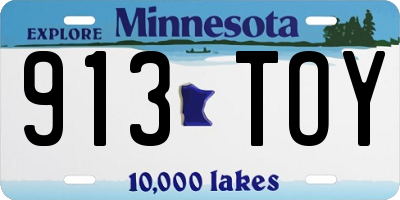 MN license plate 913TOY