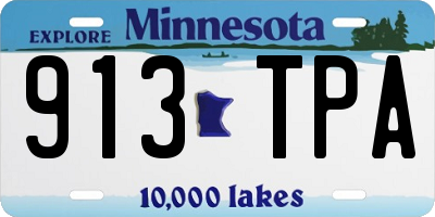 MN license plate 913TPA