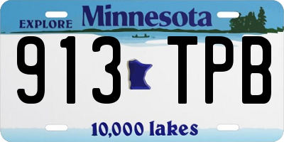 MN license plate 913TPB