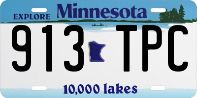 MN license plate 913TPC