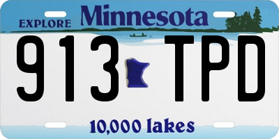 MN license plate 913TPD