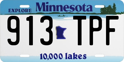 MN license plate 913TPF