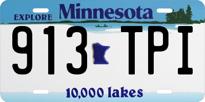 MN license plate 913TPI