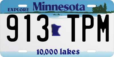 MN license plate 913TPM