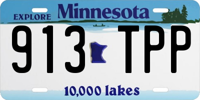MN license plate 913TPP
