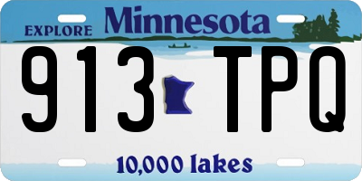 MN license plate 913TPQ