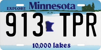 MN license plate 913TPR