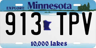 MN license plate 913TPV